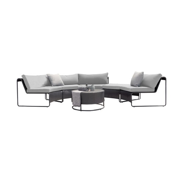 Szary zestaw ogrodowych mebli wypoczynkowych dla 5 osób Rindal – Bonami Selection-image-2