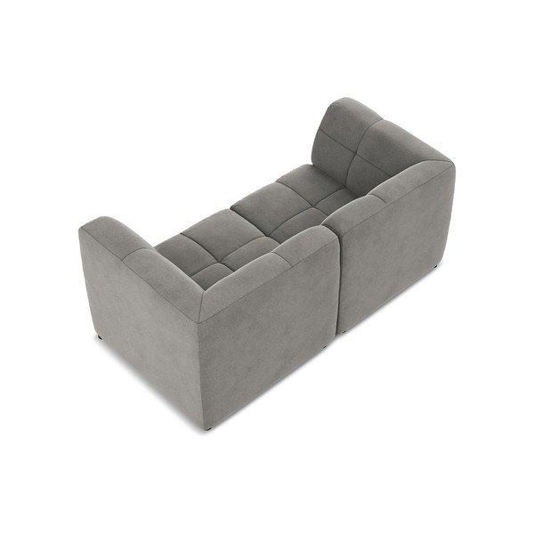 Szara aksamitna sofa 180 cm Aloha – Makamii-image-4