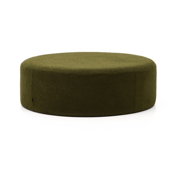 Zielony puf z materiału bouclé Kaeli – Kave Home