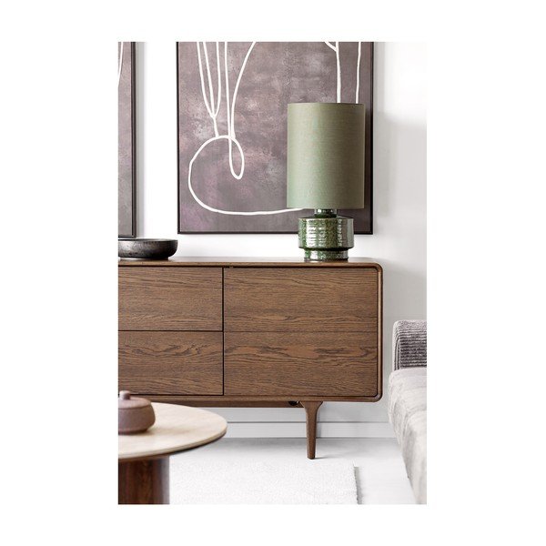 Ciemnobrązowa komoda w dekorze dębu 180x75x45 cm Darwin – House Nordic-image-1