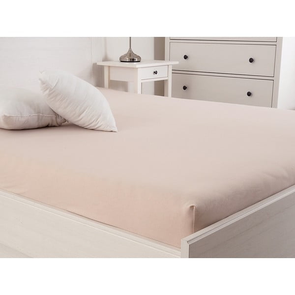 Jasnobrązowe prześcieradło z gumką 140x200 cm – B.E.S.-image-1