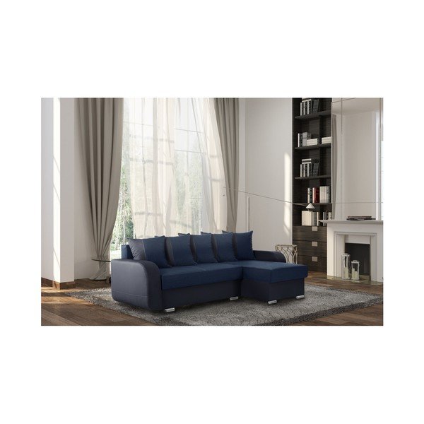 Niebieski narożnik prawostronny Interieur De Famille Paris Destin-image-2