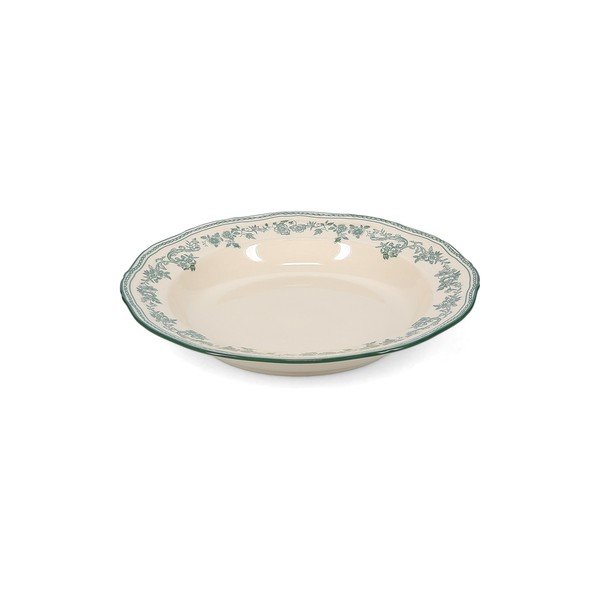 Zielony/w kolorze kości słoniowej głęboki porcelanowy talerz ø 23 cm Cyril – S|P Collection-image-2
