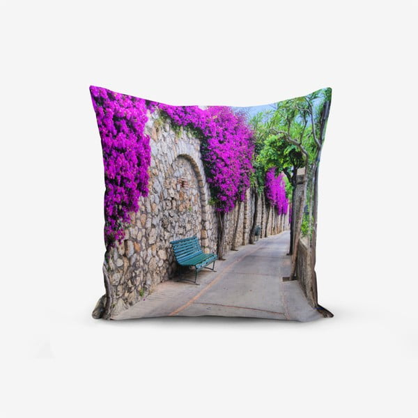 Poszewka na poduszkę z domieszką bawełny Minimalist Cushion Covers Purple Street, 45x45 cm