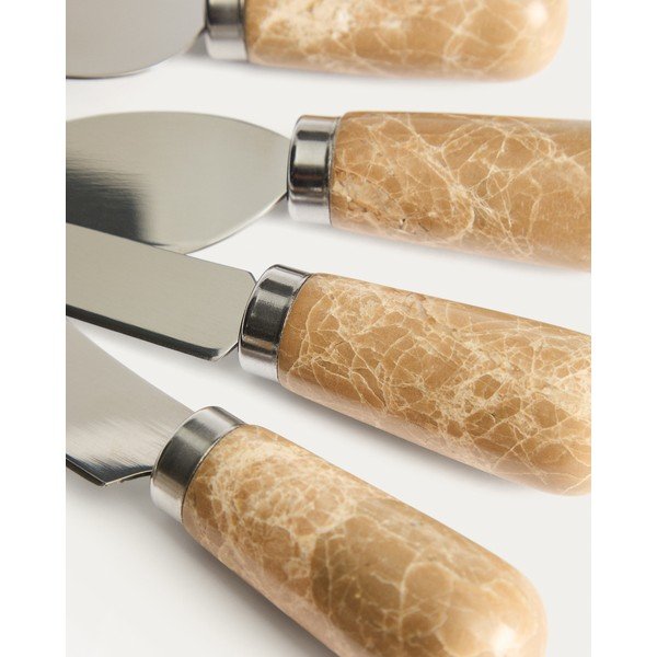 Noże do sera ze stali nierdzewnej zestaw 4 szt. Adoma – Kave Home-image-3