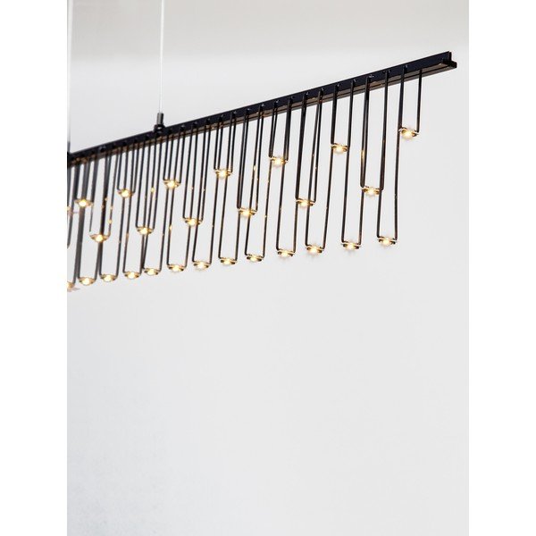 Aluminiowa lampa wisząca LED ze ściemniaczem w kolorze srebra z połyskiem Stellar – Nova Luce-image-2