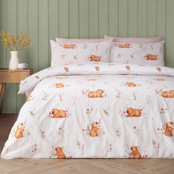 Pościel dwuosobowa w naturalnym kolorze 200x200 cm Happy Capy(bara) – Catherine Lansfield
