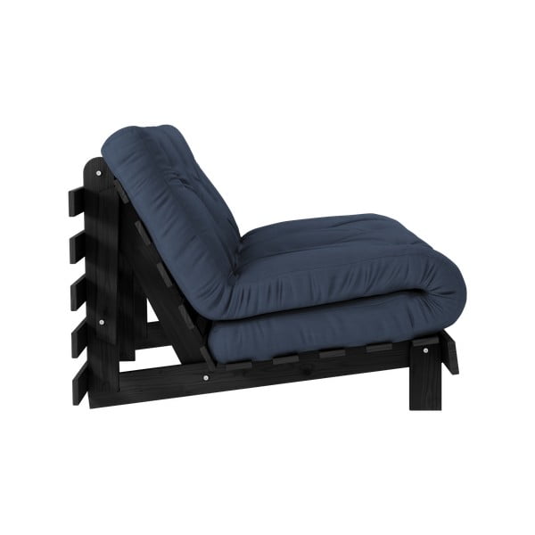 Ciemnoniebieska rozkładana sofa 140 cm Roots Black Night – Karup Design-image-4