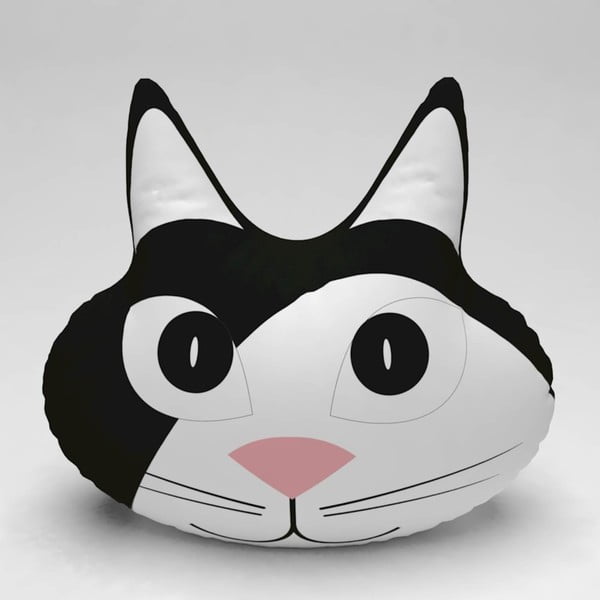 Czarno-biała poduszka Anim Cat