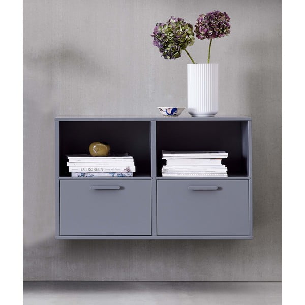 Szara komoda ścienna z 2 drzwiczkami Keep by Hammel-image-1