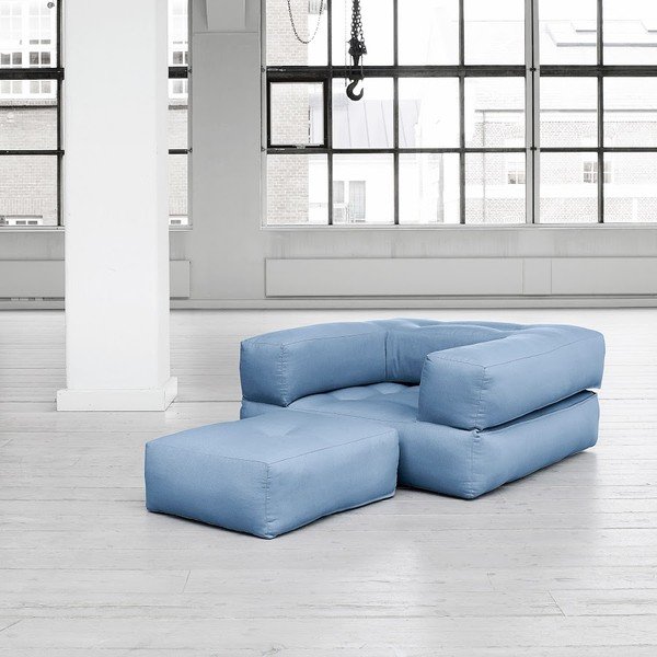 Fotel rozkładany Karup Cube Celeste-image-1