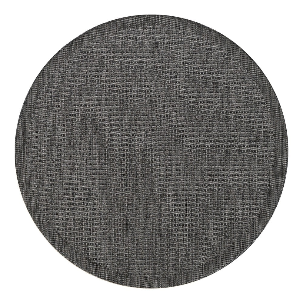 Ciemnoszary okrągły dywan odpowiedni na zewnątrz ø 160 cm Giza – Ayyildiz Carpets