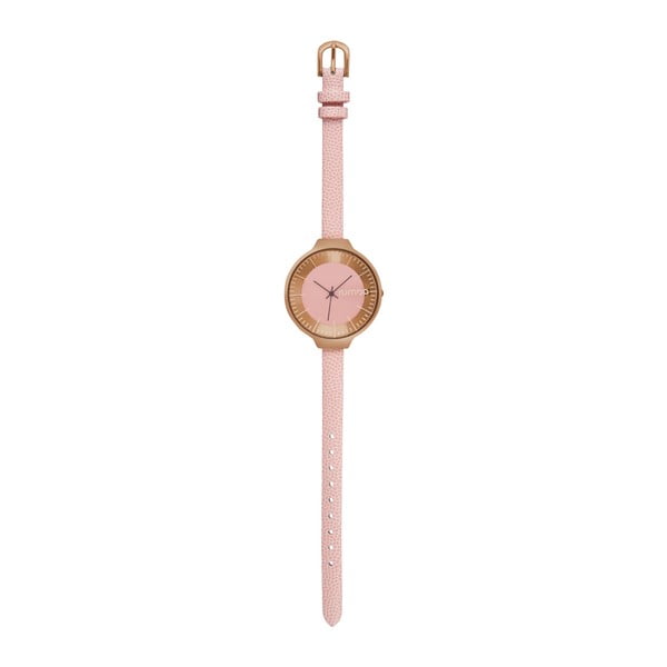 Różowy zegarek damski ze skórzanym paskiem Rumbatime Orchard Smoke