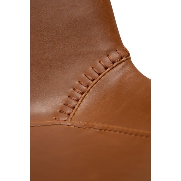 Karmelowobrązowa ławka z imitacji skóry DAN-FORM Denmark Hype-image-1