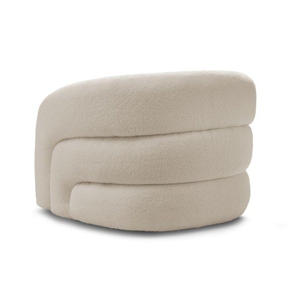 Beżowy obrotowy fotel z materiału bouclé Elina – Bobochic Paris-image-4