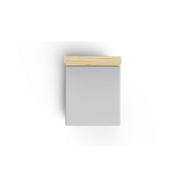 Szare bawełniane prześcieradło z gumką 140x190 cm – Mijolnir