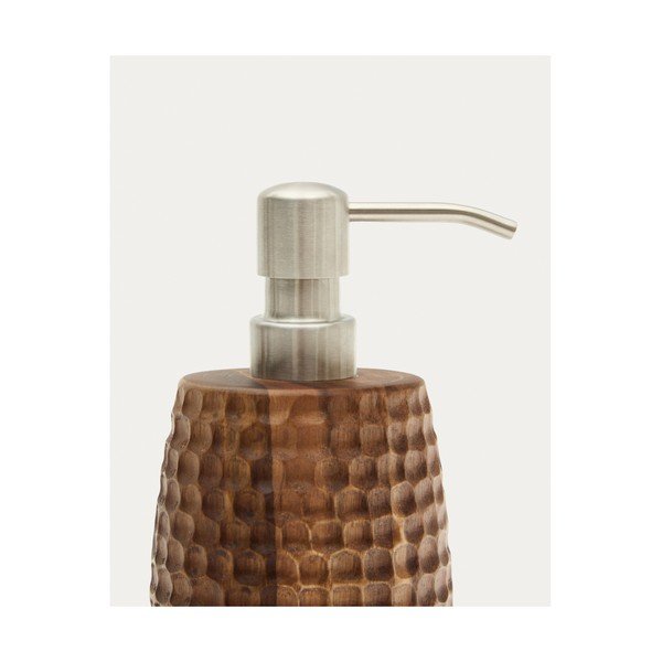 Brązowy drewniany dozownik do mydła Fraz – Kave Home-image-4