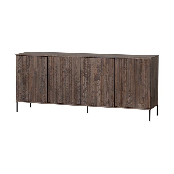 Brązowa komoda w dekorze jesionu 200x85x44 cm Gravure – WOOOD-image-2