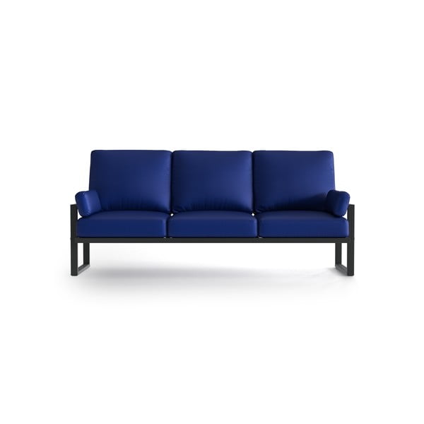 Niebieska 3-osobowa sofa ogrodowa z podłokietnikami Marie Claire Home Angie