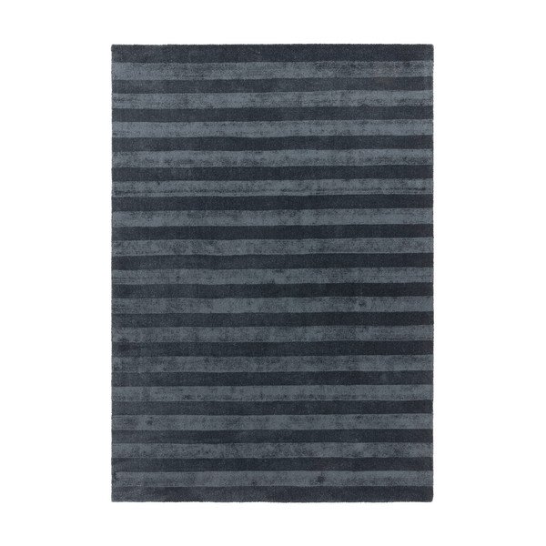Ciemnoniebieski dywan z włókien z recyklingu tkany ręcznie 160x230 cm Connor – MADE