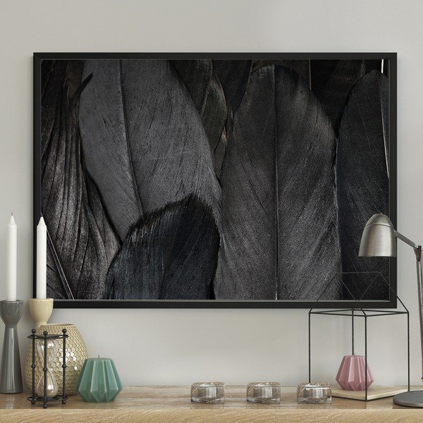 Plakat DecoKing Feathers Black, 50x40 cm-image-1