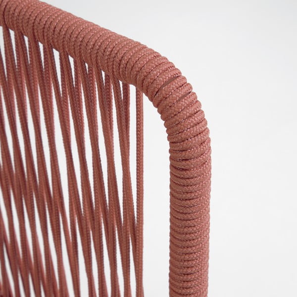 Krzesło ogrodowe w kolorze terakoty ze stalową konstrukcją Kave Home Nadin-image-3