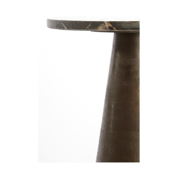 Okrągły stolik z marmurowym blatem ø 29 cm Ynez – Light & Living-image-3