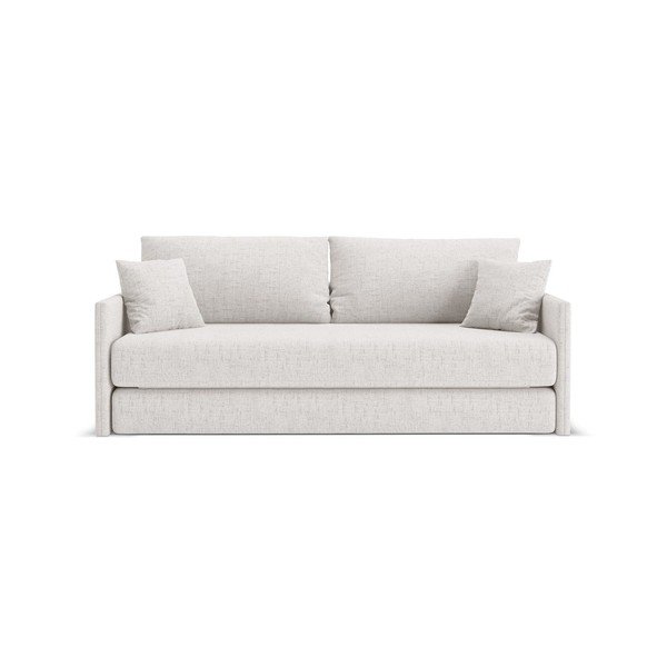 Beżowa rozkładana sofa z tkaniny szenilowej 209 cm Shannon – Cosmopolitan Design