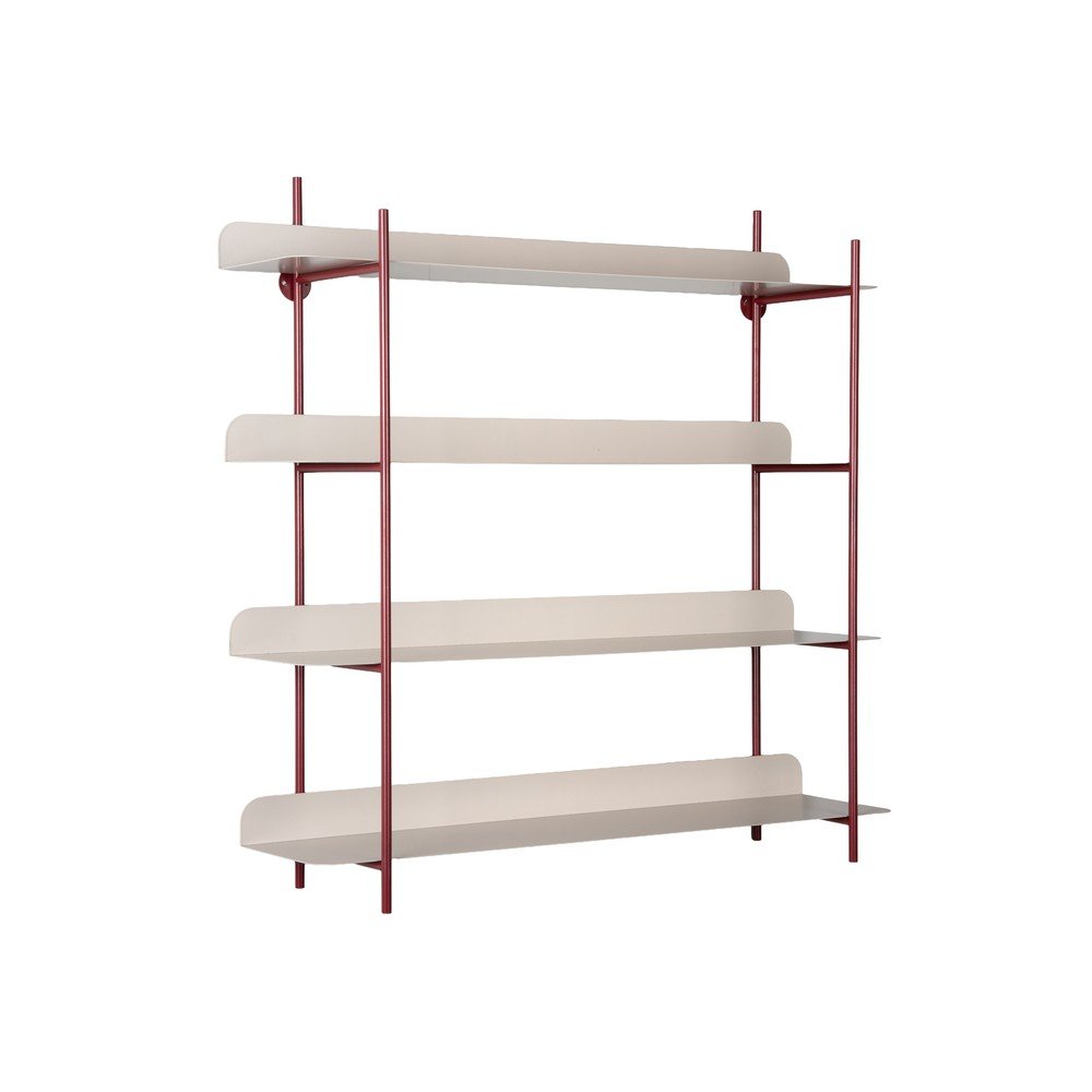 Bordowa/szara wielopoziomowa metalowa półka 60 cm Reina Cuatro – PT LIVING