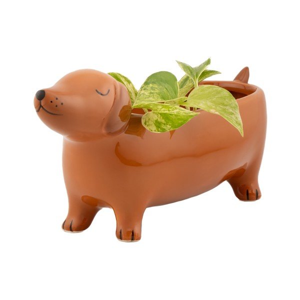 Ceramiczna osłonka na doniczkę Sausage Dog – Sass & Belle-image-4