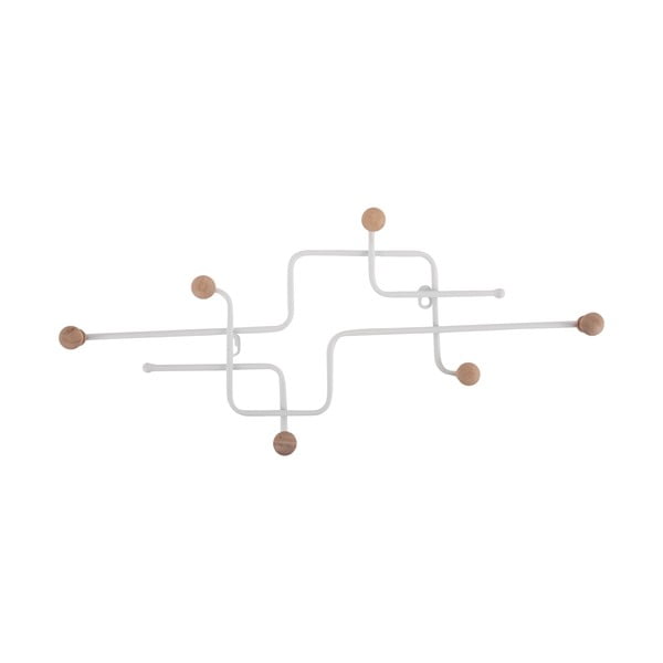 Biały metalowy wieszak ścienny 60,5 cm Metro – PT LIVING