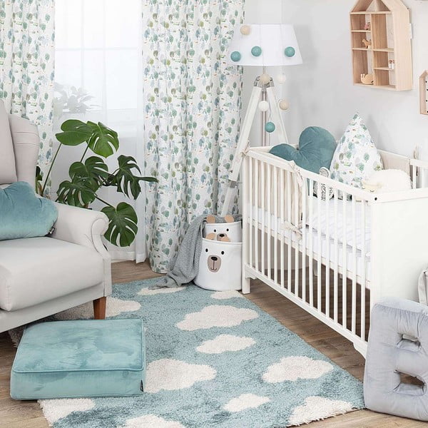 Niebieski antyalergiczny dywan dziecięcy 170x120 cm Clouds – Yellow Tipi-image-3