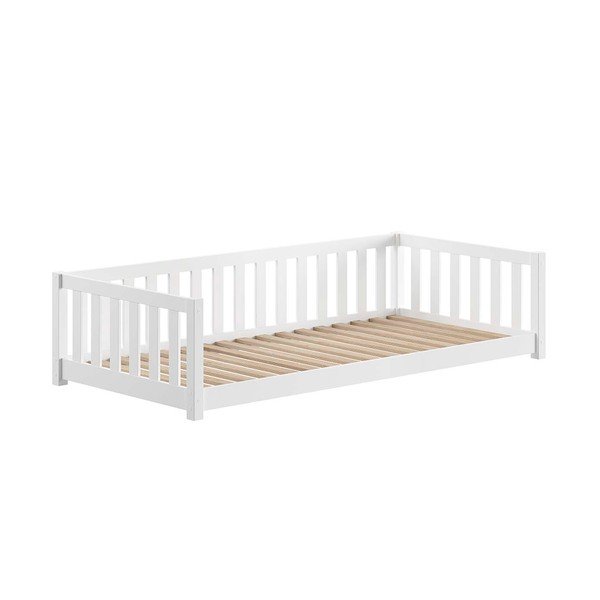 Łóżko dziecięce z litego drewna sosnowego z wysuwanym łóżkiem ze schowkiem ze stelażem 140x200 cm w naturalnym kolorze Dallas – Vipack-image-4