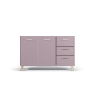Różowa niska komoda 140x86 cm Burren – Cosmopolitan Design