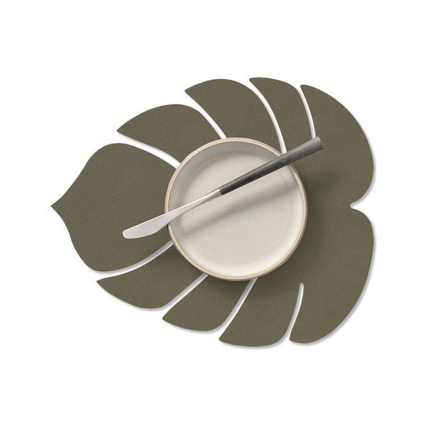 Mata stołowa ze skóry ekologicznej 22x26 cm Monstera Leaf Nupo – LIND DNA-image-1