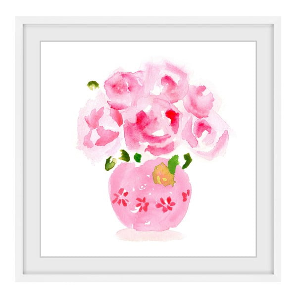 Obraz na płótnie Marmont Hill Roses Are Pink, 41x41 cm