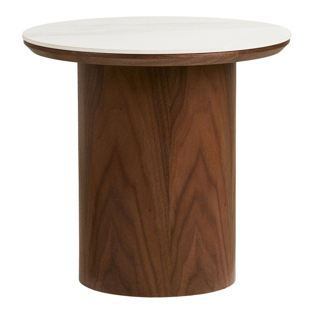 Okrągły stolik z ceramicznym blatem ø 40 cm Noli – House Nordic
