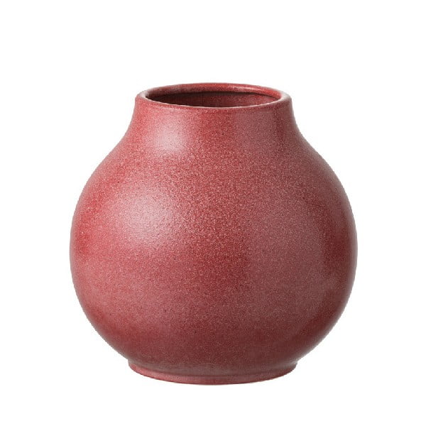 Czerwony ceramiczny wazon J-Line Round