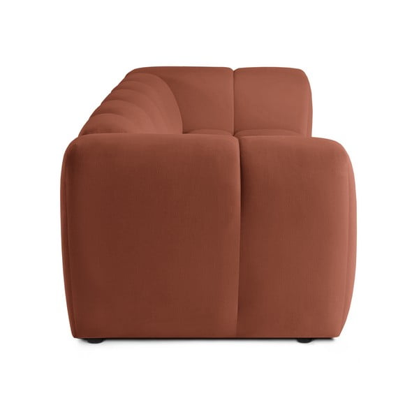 Aksamitna sofa w kolorze terakoty 225 cm Cube – Bonami Selection-image-3