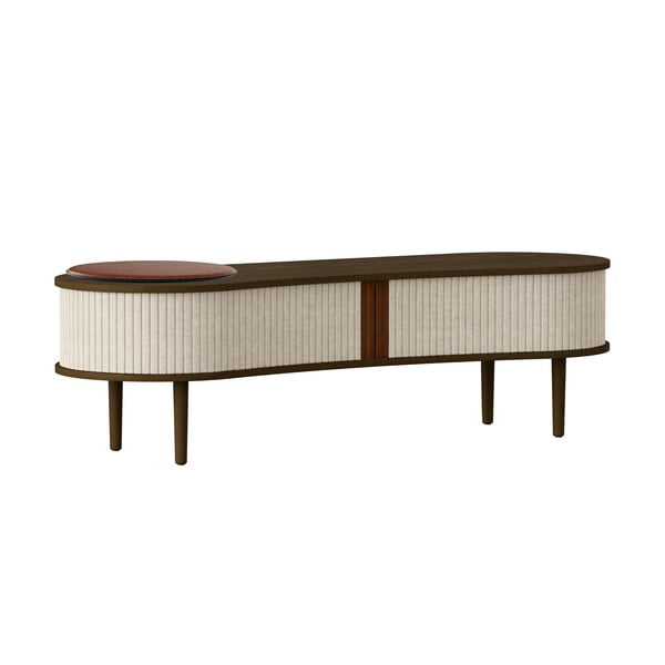 Brązowa szafka pod TV w dekorze dębu 140x40 cm Audacious – UMAGE-image-4