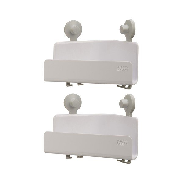 Białe narożne samoprzylepne plastikowe półki łazienkowe zestaw 2 szt. EasyStore − Joseph Joseph-image-2