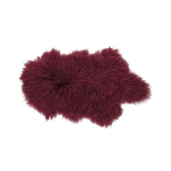 Bordowa skóra z mongolskiej skóry jagnięcej Bloomingville Mongolian-image-2