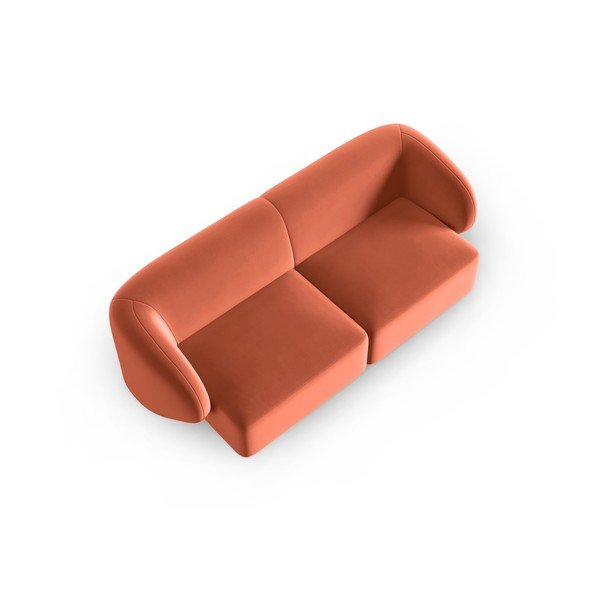 Różowa aksamitna sofa 188 cm Paolo – Milo Casa-image-1