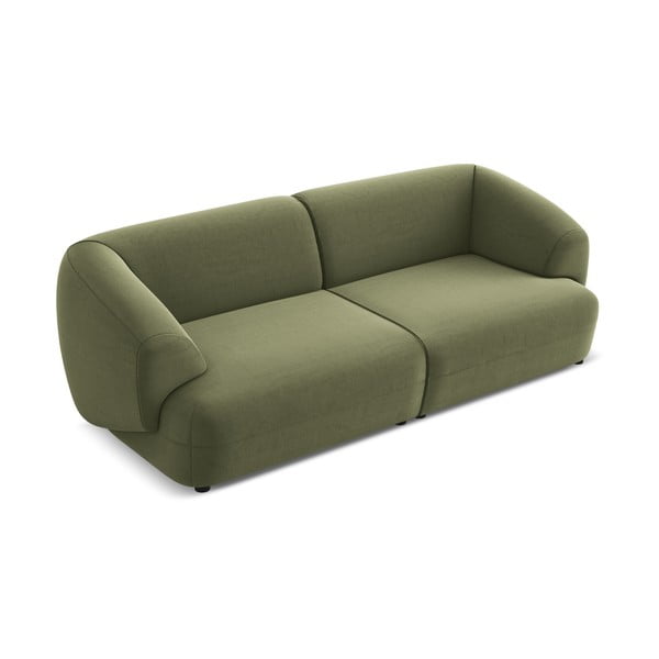Zielona aksamitna sofa 232 cm Moana – Makamii-image-2
