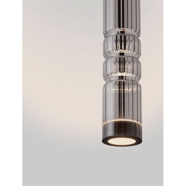 Szara szklana lampa wisząca LED ø 8 cm Bento – Nova Luce-image-3
