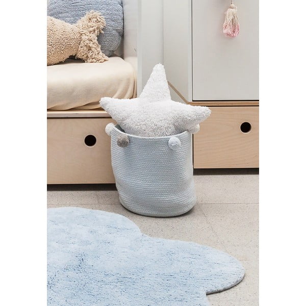 Jasnoniebieski tekstylny dziecięcy kosz na zabawki ø 30x30 cm Bubbly – Lorena Canals-image-2