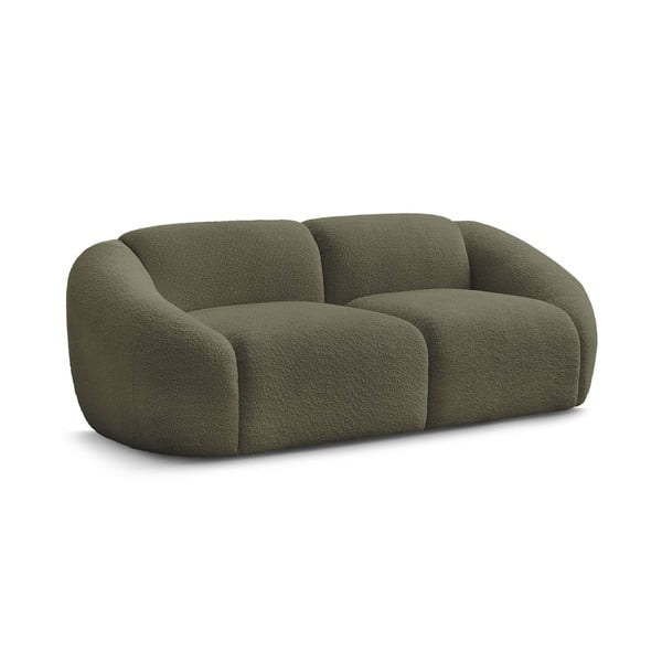 Zielona sofa z materiału bouclé 230 cm Tina – Bobochic Paris