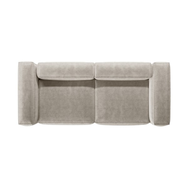 Beżowa sztruksowa sofa 264 cm Bergamo – Cosmopolitan Design-image-3