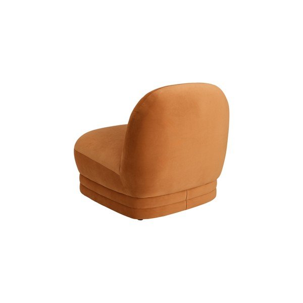 Pomarańczowy aksamitny fotel Cocos – Ellos Home-image-4
