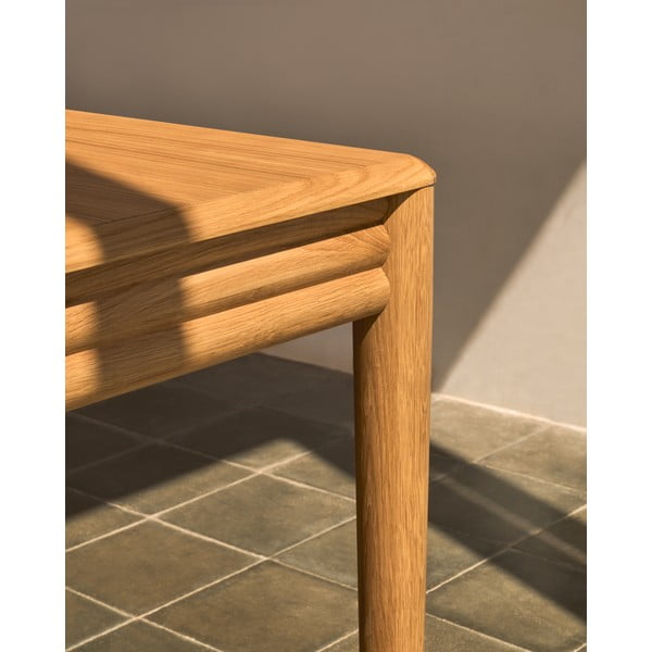 Rozkładany stół z dodatkowym blatem w dekorze dębu 90x200 cm Lenon – Kave Home-image-1